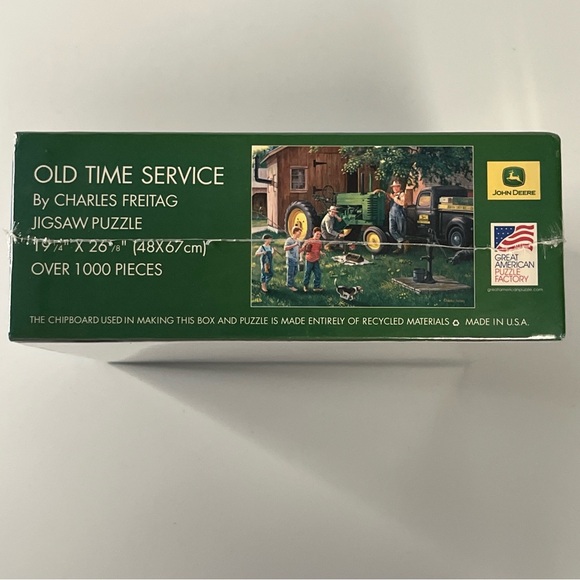 John Deere Puzzle Old Time Service 1000 Piece Jigsaw 19 1/4" X 26 5/8 #8623 New - Picture 3 of 6